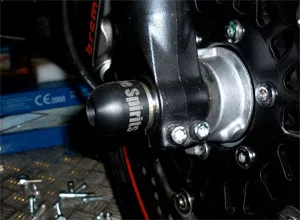 Free Spirits Front Axle Protector/Sliders 2005-2010 Triumph Speed Triple & 2007-2013 Triumph Tiger (308523)