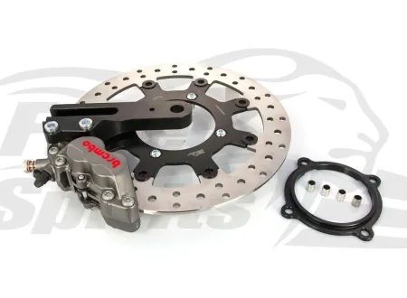 Free Spirits Rear Bracket & 4 Piston Brake Caliper In Titanium For Triumph Classic Models (305303T)