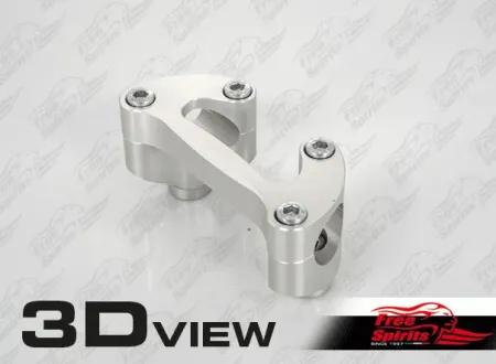 Free Spirits Oversize Risers (28.6mm-1 1/8 Inches) For Triumph Thruxton R (Silver) (302502S)