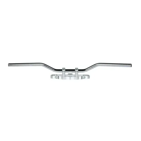 TRW Touring 22mm Classic Low Steel Handlebar TUV And ABE Approved in Chrome Finish (MCL111SC)