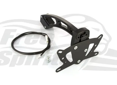 Free Spirits Side License Plate Bracket (UK / USA / AUS & France) in Black Finish For Triumph Bobber & Speedmaster 1200 (308936R)