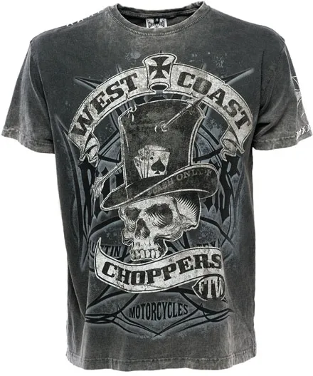 West Coast Choppers Cash Only T-shirt Black Size Small (WCCTS132623GRS)