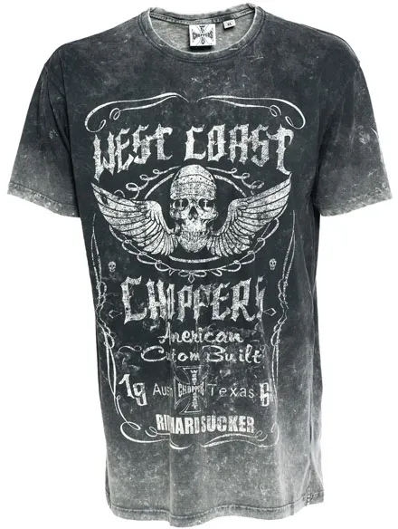 West Coast Choppers Ride Hard Sucker Vintage T-shirt Black Size Small (WCCTS132628ZWS)