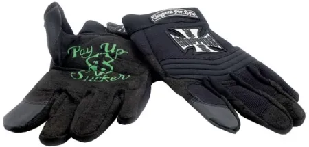 West Coast Choppers Riding Gloves Black Size Medium (WCCHS001ZWM)