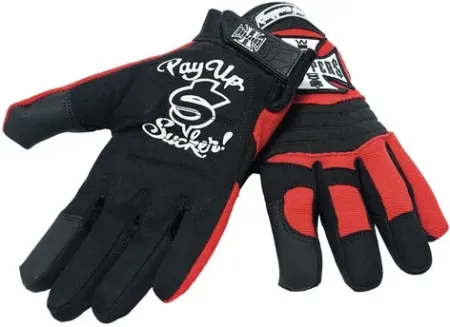 West Coast Choppers Riding Gloves Black/Red Size Small (WCCHS003RDS)