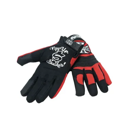  West Coast Choppers Riding Gloves Black/Red Size XL (WCCHS003RDXL)