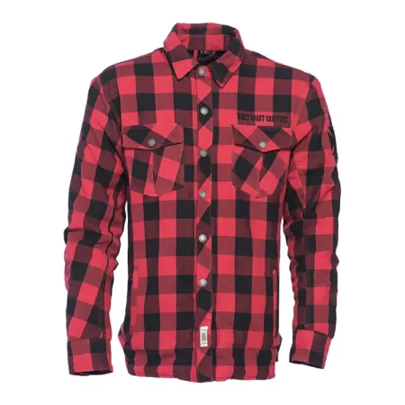 West Coast Choppers Dominator Riding Flannel Shirt Red/Black (CE Approved) Size 3XL (WCCWS129RD3XL)