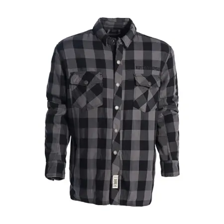 West Coast Choppers Dominator Riding Flannel Shirt Grey/Black (CE Approved) Size XL (WCCWS138GRXL)