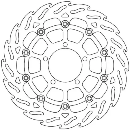 Moto-master Flame Series Floating Brake Rotor (112172)