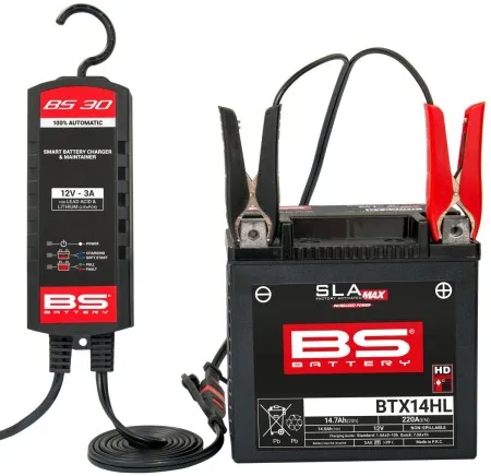 BS Battery BS30 Smart Motorcycle Charger, Maintainer & Reconditioner For Lead Acid Batteries (700566)