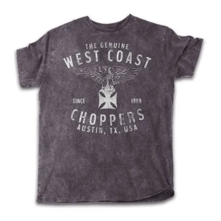 West Coast Choppers Eagle T-shirt Black Size Medium (WCCTS132760ZWM)