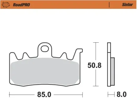 Moto-master Roadpro Front Brake PADS. Sintered (408001)