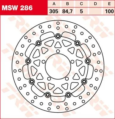 TRW Round Floating Brake Rotor (MSW286)