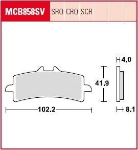 TRW SV Series Sindered Brake Pads (MCB858SV)