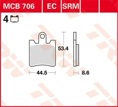 TRW All Round Sintered Metal Brake Pads (MCB706)