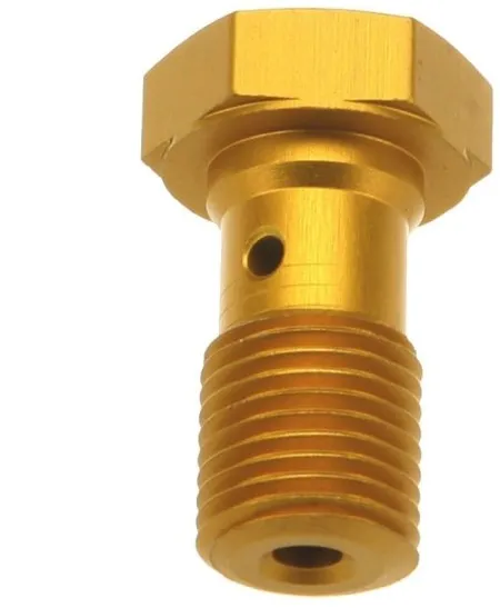 TRW Banjo Bolt, M10X1.25, Aluminium, Gold (MCH901G)
