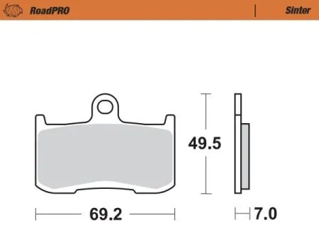 Moto Master RoadPRO Sinder Brake Pad Front (406001)