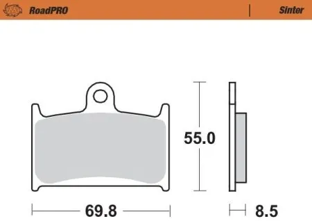 Moto Master RoadPRO Sinder Brake Pad Front (402401)