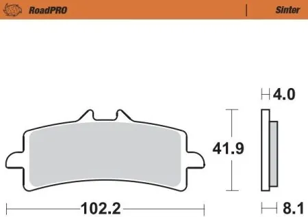 Moto Master RoadPRO Sinder Brake Pad Front (408101)