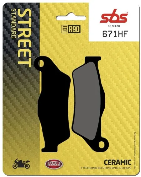 SBS HF Street Ceramic Organic Brake Pads (671HF)