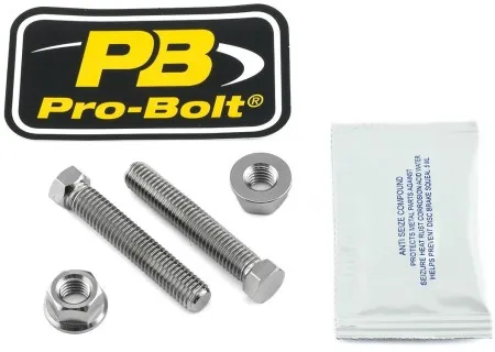 Pro Bolt Titanium Axle/Chain Adjuster Nut & Bolt Set (TIAXLE845SET)