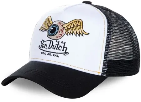 Von Dutch Eyes White/Black Trucker Cap (VD/0/CAS1/ART/WHI)