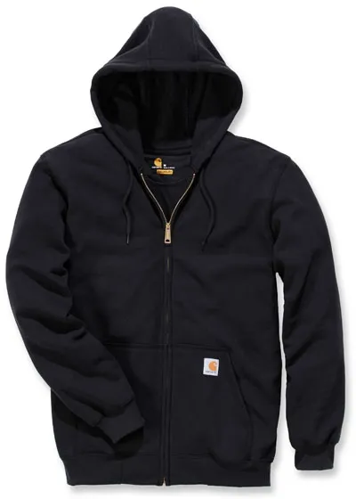 Carhartt Zip Hooded Sweatshirt Black Size Small (K122-BLKSREG)