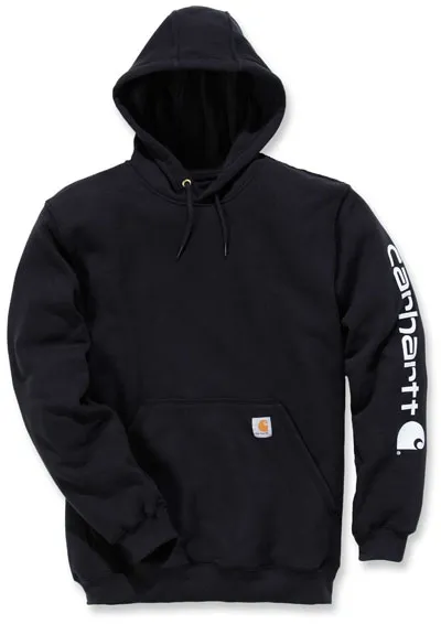 Carhartt Sleeve Logo Hoodie Black Size Small (K288-BLKSREG)