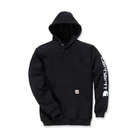 Carhartt Sleeve Logo Hoodie Black Size Medium (K288-BLKMREG)