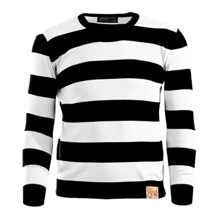 13 & 1/2 Magazine Outlaw Sweater Black/Off White Size 2XL (SWEAT-B/W-2XL)