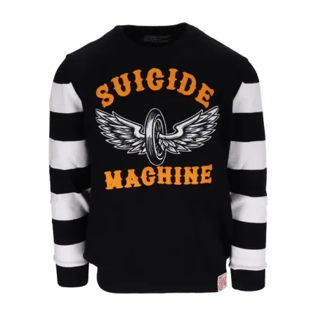 13 & 1/2 Magazine Outlaw Suicide Machine Sweater Black/White Size 2XL (941755)