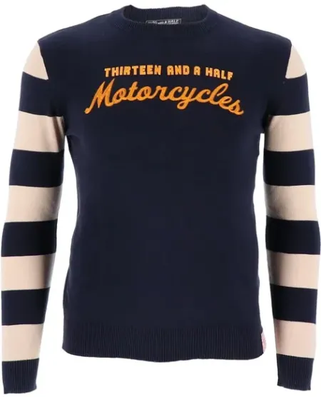 13 & 1/2 Magazine Outlaw Sweater Blue/White Size Small (973631)