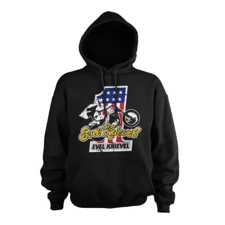 Evel Knievel No. 1 Hoodie Black Size Medium (KK-33-EK002-H18-3-BK-M)