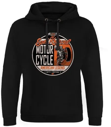 Evel Knievel American Legend Epic Hoodie Black Size Small (KK-37-EK006-H32-10-BK-S)