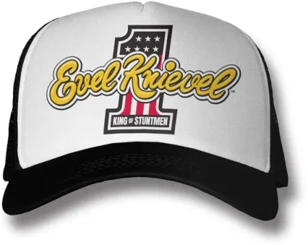 Evel Knievel King Of Stuntmen Trucker Cap Black/White (KK-9-EK9001-H29-8-WB)