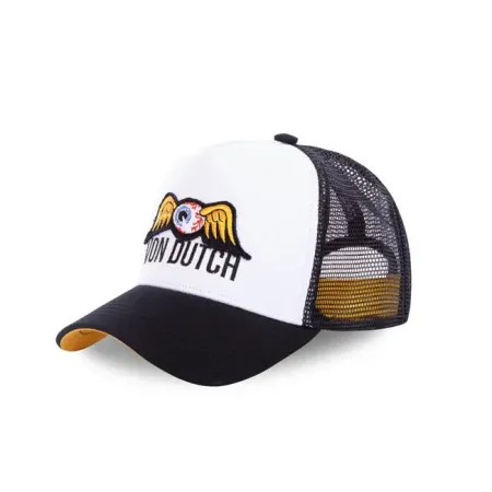 Von Dutch Eyes Trucker Cap Black/Yellow (VD/0/CAS1/EYEPAT1)