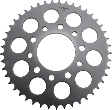 JT Sprockets JTR1332.45ZBK Rear Replacement Sprocket 45 Teeth 525 Pitch Natural C49 High Carbon Steel (JTR1332.45ZBK)