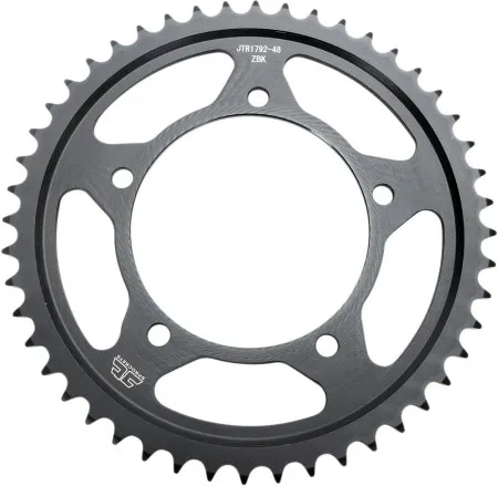JT Sprockets JTR1792.48ZBK Rear Replacement Sprocket 48 Teeth 525 Pitch Natural C49 High Carbon Steel (JTR1792.48ZBK)