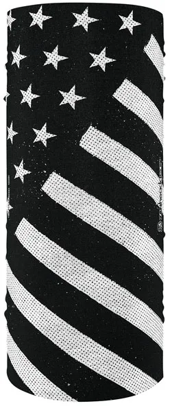 Zan Headgear Motley Tube Black & White Flag (T091)