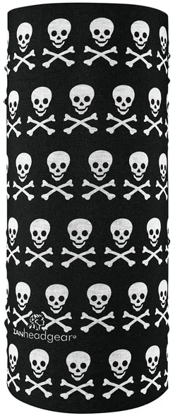 Zan Headgear Motley Tube Skull & Crossbones (T113)