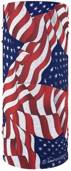 Zan Headgear Motley Tube Wavy American Flag (T265)