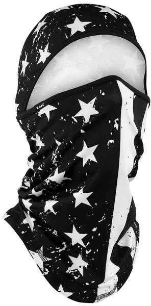 Zan Headgear Balaclava Sportflex Black & White Flag (WB4L091)
