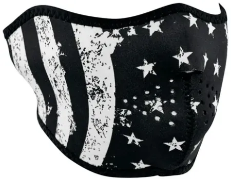 Zan Headgear Half Mask Neoprene White Flag (WNFM091H)