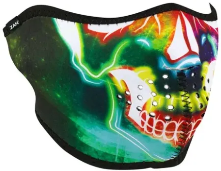 Zan Headgear Half Mask Neoprene Electric Skull (ARM439969)