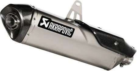 Akrapovic Titanium Slip-On Muffler With Carbon End Cap With EC/ECE Type Approval For Triumph 2020-2024 Tiger 900 & 2022-2024 Tiger 850 Models (S-T9SO3-HRT)