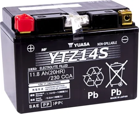 Yuasa High Performance AGM Maintenance-Free Battery (YTZ14S(WC))