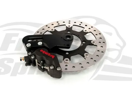 Free Spirits Rear Upgrade 4 Piston Caliper & Rotor Kit In Black For Triumph 2025-Up Speed Twin 900 Models (305317K)